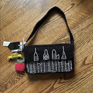 NWT New York City Black Beaded
Skyline Bag - viral tik tok